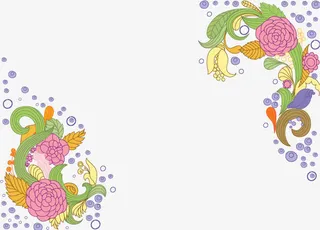 小清新边框矢量图免抠