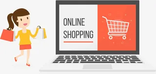 矢量网上购物png免抠