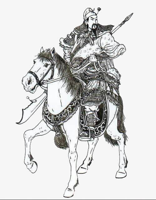 古代帅气将士关羽免抠