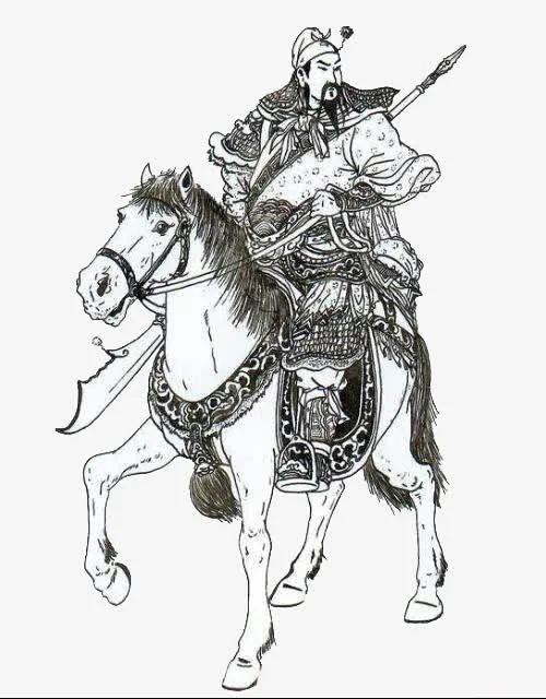 古代帅气将士关羽免抠