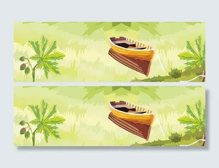 春卡通童趣绿色淘宝海报背景高清