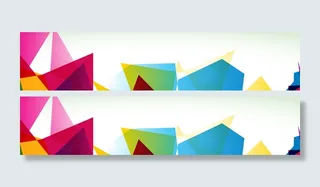 潮流绚丽横幅花纹背景高清