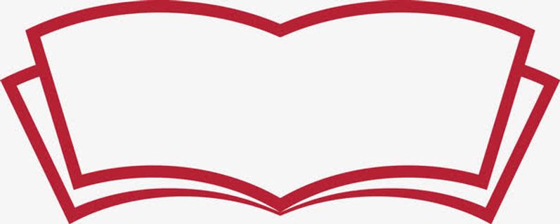 红色打开的卷轴免抠