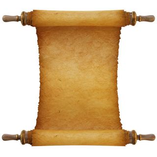 羊皮纸卷轴背景免抠