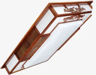 高清中国风顶灯海报免抠