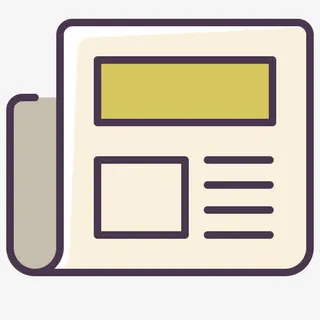 文件金融杂志杂志新闻报纸小报线免抠