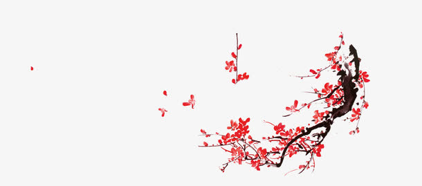 水墨梅花免抠