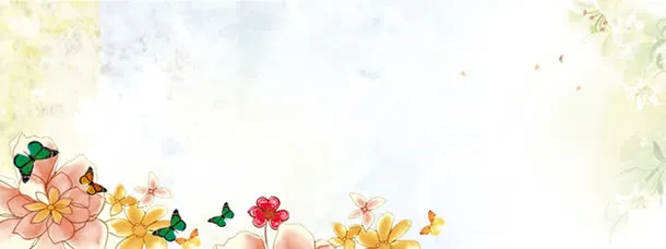 春天彩色中国风花纹免抠