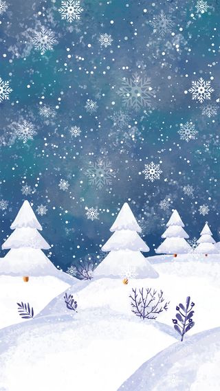 创意精美蓝色平安夜雪花冬季商场活动折扣H5高清