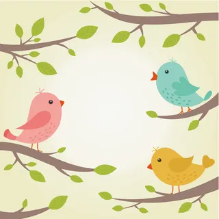 树枝小鸟背景素材高清