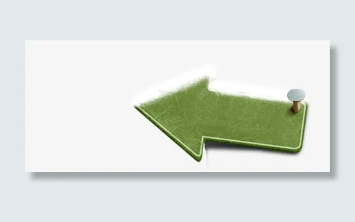 指示标示牌绿色箭头免抠