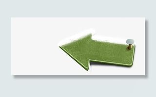 指示标示牌绿色箭头免抠