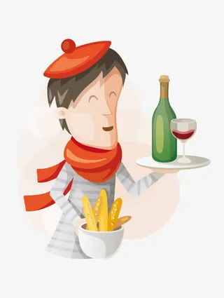 咖啡厅员工免抠