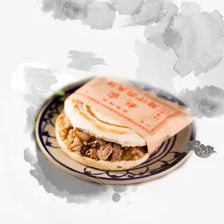 美味肉夹馍水墨背景