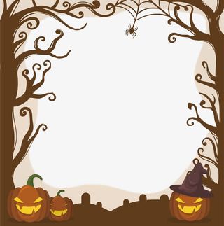 万圣节南瓜树枝元素免抠