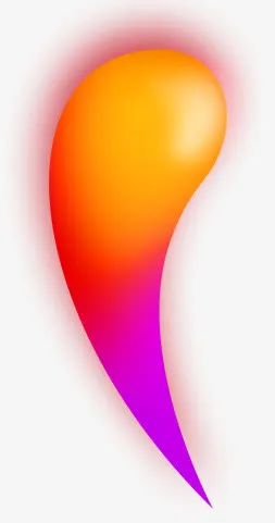 引号立体黄色水滴卡通发光免抠