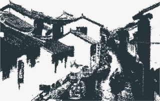 江南建筑剪影免抠