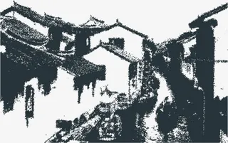 江南建筑剪影免抠