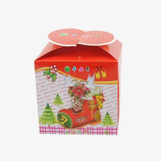 圣诞袜图案平安果包装盒免抠