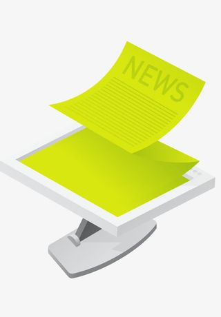 折叠新闻纸张免抠