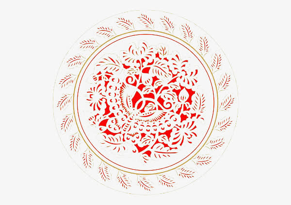 圆形花纹图案矢量免抠