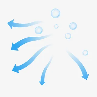 蓝色渐变气流免抠