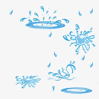 蓝色手绘水纹免抠 蓝色手绘水纹免抠