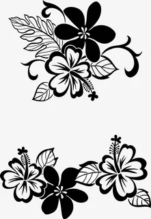 黑色花纹花边装饰矢量图免抠