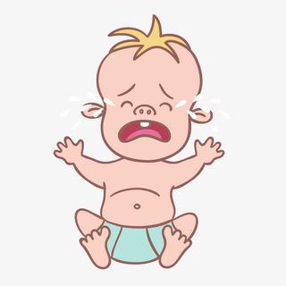 彩绘婴儿矢量素材免抠