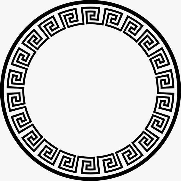 圆形中式边框免抠