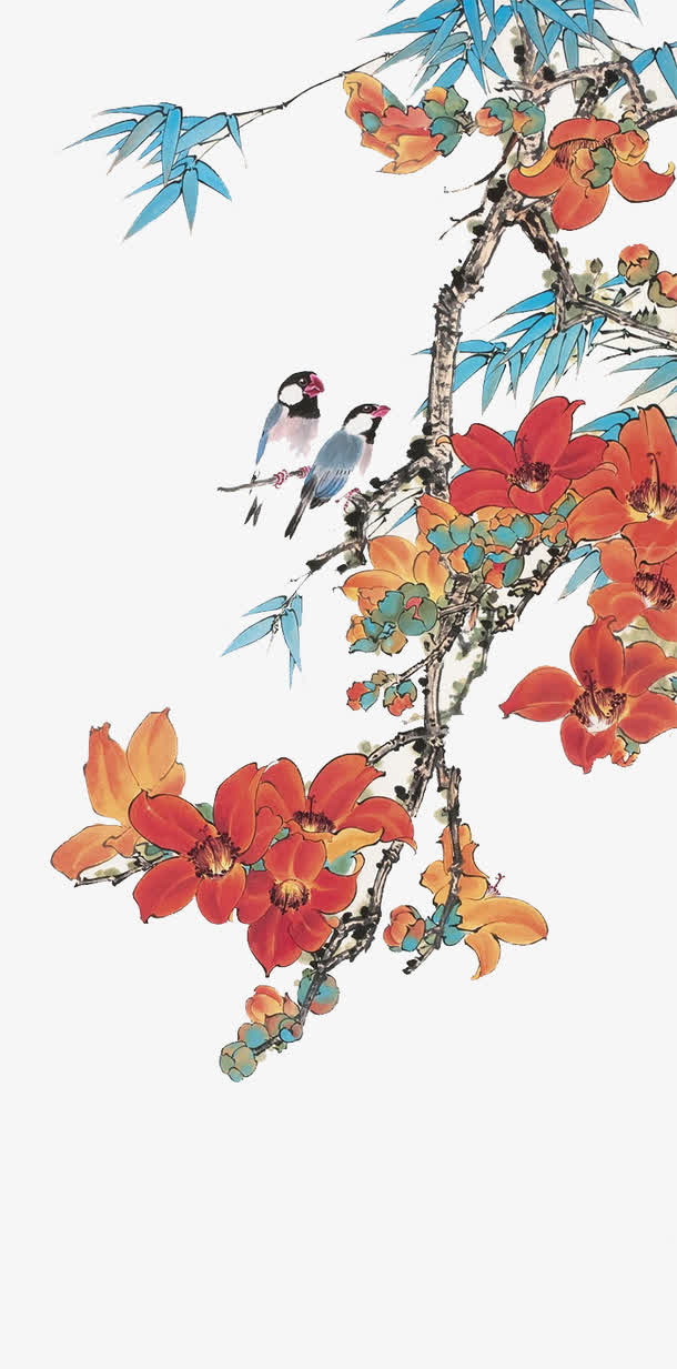 花鸟图免抠