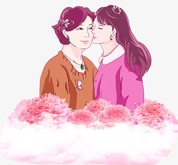 温情和谐孝心母女免抠