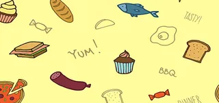 手绘食物背景高清