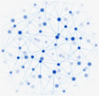 蓝色互联网节点免抠