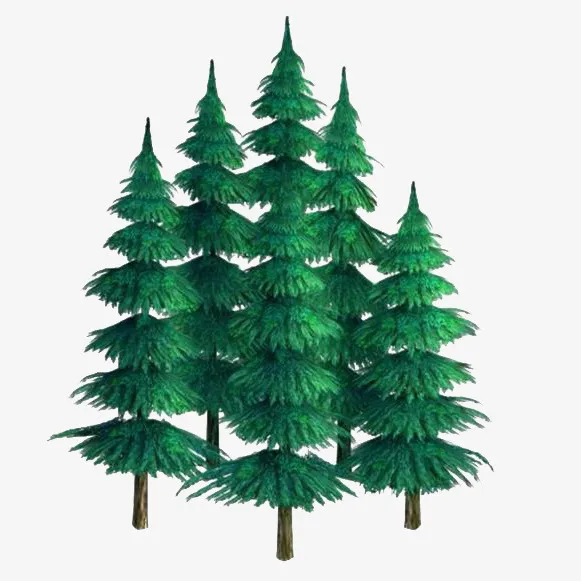 游戏中的立体杉树免抠