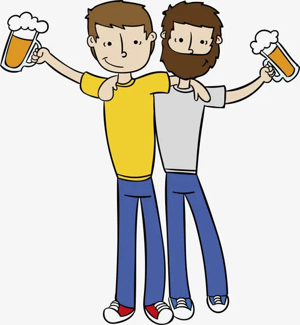 喝啤酒的好兄弟免抠
