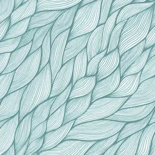 清新波浪矩形免抠