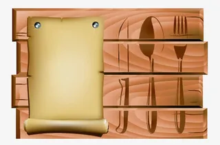 卡通木板和告示素材图案免抠