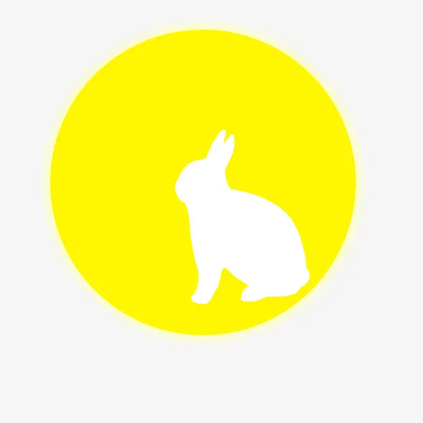 圆月中的月兔免抠
