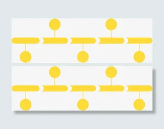 黄色流程图免抠