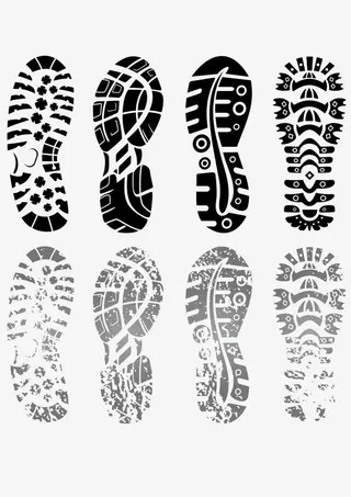 矢量运动鞋脚步免抠