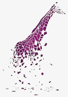 手绘长颈鹿碎片免抠 手绘长颈鹿碎片免抠