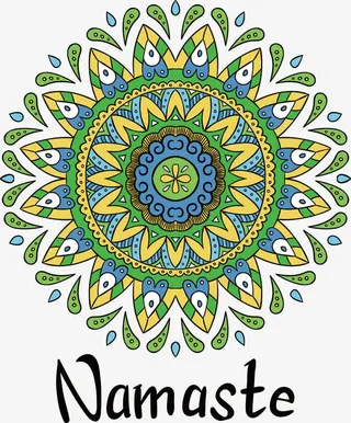 绿色宗教花纹免抠