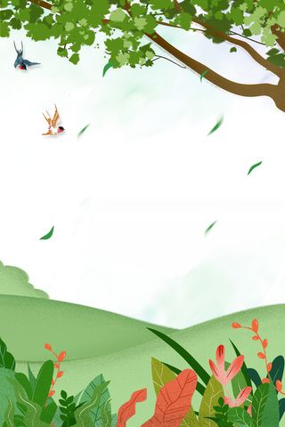 绿色手绘二十四节气惊蛰海报高清