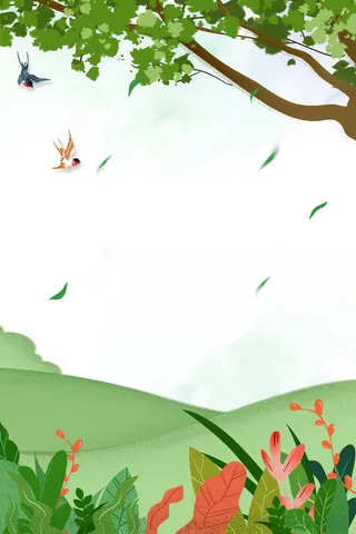 绿色手绘二十四节气惊蛰海报高清