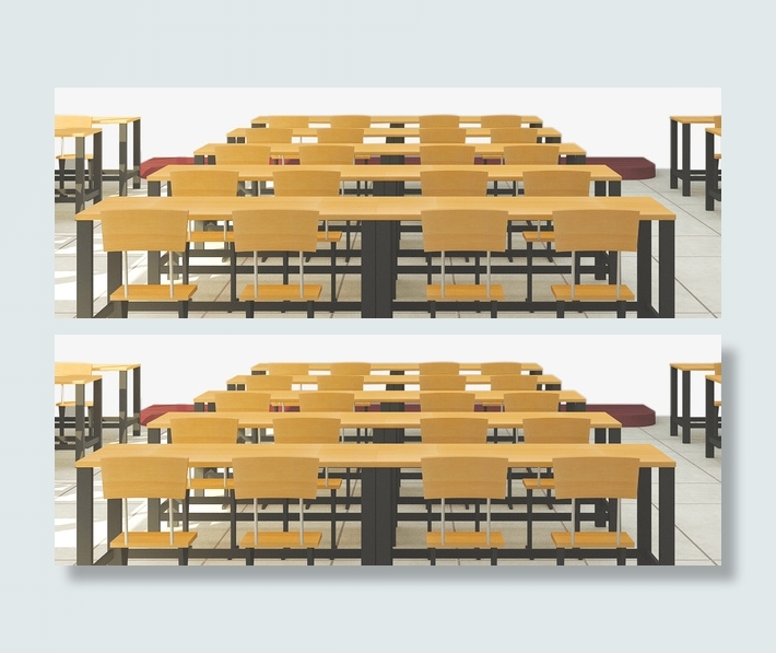 书桌 桌子 桌椅 学校 课堂 班级免抠