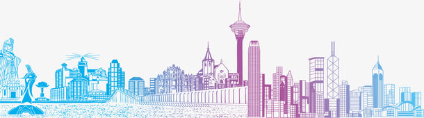 城市剪影免抠