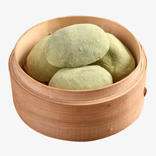 美味艾草青团子摄影免抠