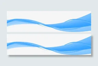 蓝色丝带医院展板免抠