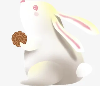 中秋佳节玉兔装饰元素免抠